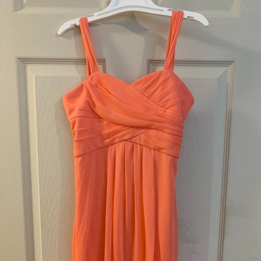 David's Bridal Junior Bridesmaid Dress - Coral